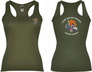 Camiseta tirantes chica verde militar